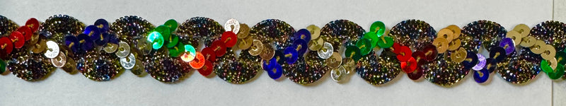 3/4" Metallic Sequins Trimming - 9 Continuous Yards - Many Colors Available!