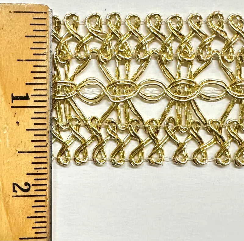 1.5" Metallic Braid Gimp Trimming - 8 Yards - MADE IN USA!