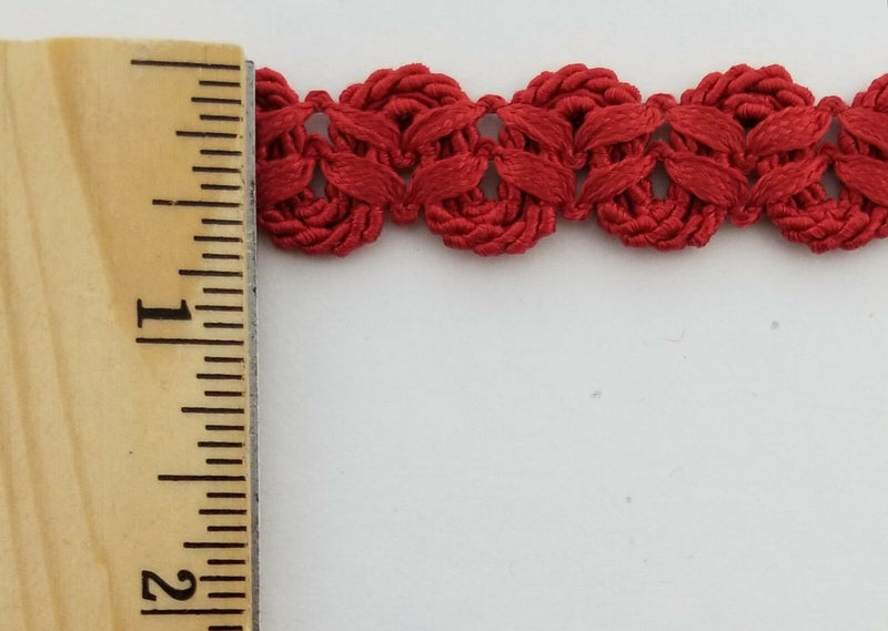 3/4" Double Scalloped Braid Gimp Trim - 12 Yards - MANY COLORS!